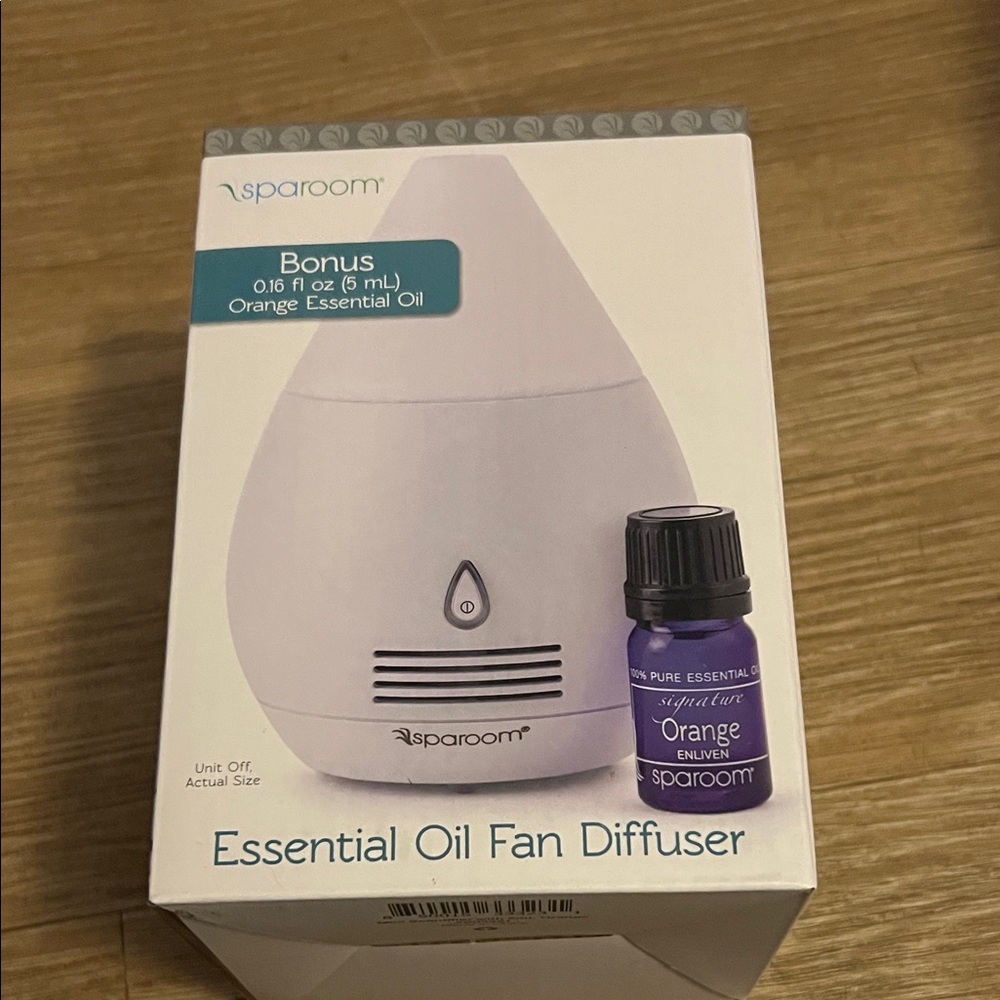 Sparoom Essential Oil Fan Diffuser with Orange Oil